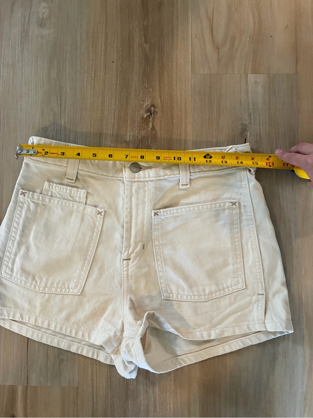 We The Free Cream High-Rise Denim Shorts - Picture 5 of 6